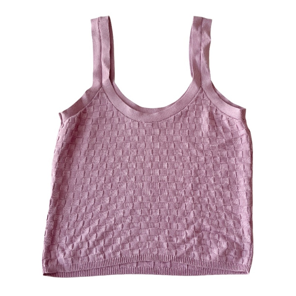 Abercrombie & Fitch‎ Pink Knit Crop Fit Tank Top